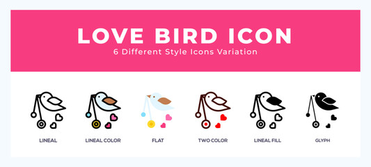 Love bird symbol. logo. icon vector illustration.
