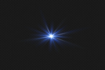 
A bright glare of light on a transparent background.