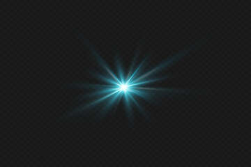 
A bright glare of light on a transparent background.