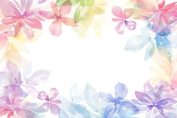 Fototapeta premium Serene Watercolor Botanical Bliss