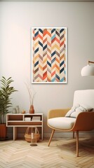 Herringbone Material Structure Background - Generative AI