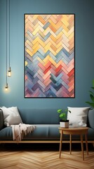 Herringbone Material Structure Background - Generative AI