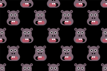Cute animal wrapping paper seamless pattern background