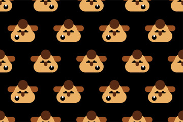 Cute animal wrapping paper seamless pattern background