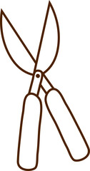Gardening tool line art outline vector for coloring page or pattern