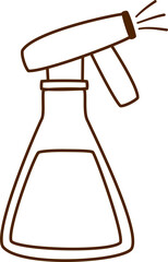 Gardening tool line art outline vector for coloring page or pattern