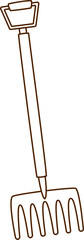 Gardening tool line art outline vector for coloring page or pattern