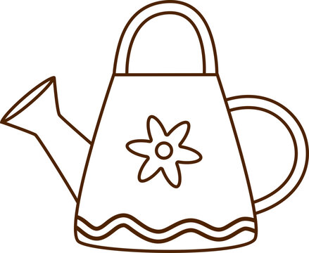 recommend clip art: Gardening tool line art outline vector for coloring page or pattern