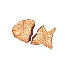 Bungeoppang, Korean fish shaped bun filled with red bean paste.