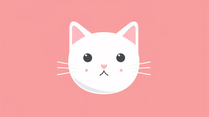Fototapeta premium Cute cat flat pattern