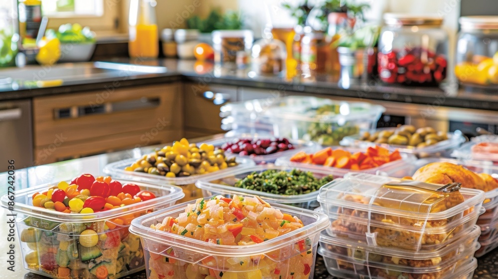 Aufkleber any leftovers are saved in reusable containers making for delicious and ecofriendly leftovers.
