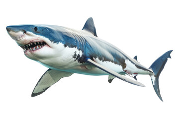 Naklejka premium Big shark isolated on transparent background