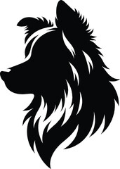 Dog silhouette. Black Color Dog Logo design. Dark color Dog.