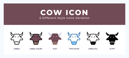 Cow symbol. logo. icon vector illustration.