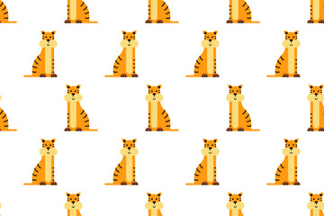 Cute animal wrapping paper seamless pattern background