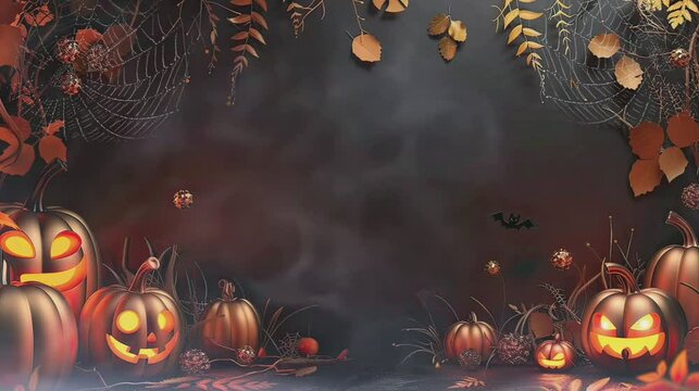 halloween background with pumpkins