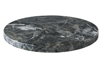 Marble stone table top isolated on transparent background