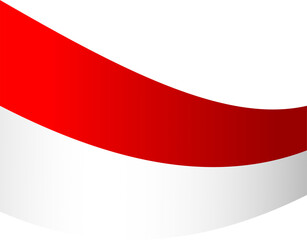 Red and white flag illustration vector
