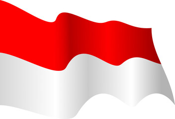 Red and white flag illustration vector