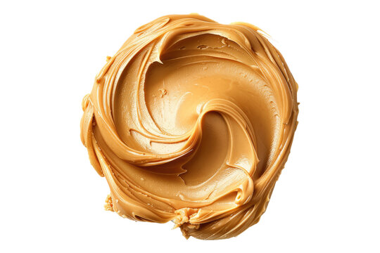 Peanut butter stroke isolated on transparent background