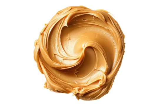 Peanut butter stroke isolated on transparent background