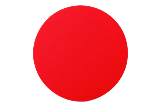 Red round adhasive stickers isolated on transparent background - Powered by Adobe