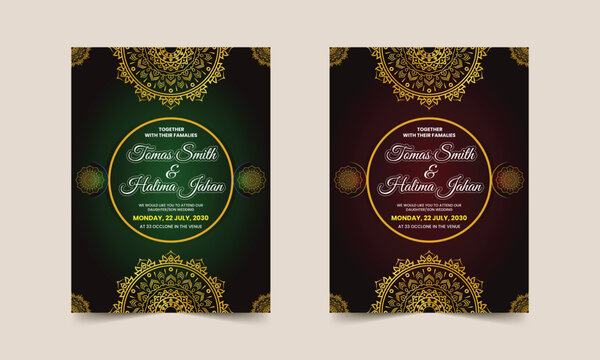 Elegant Wedding Invitation Card.