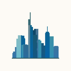 Fototapeta premium Frankfurt city. Flat style illustration.