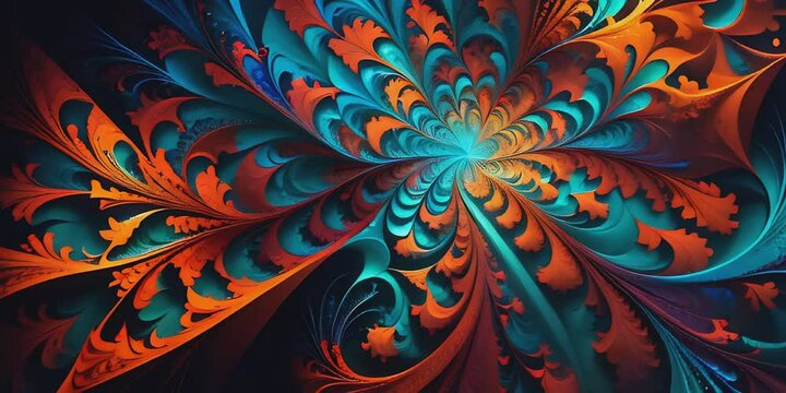 Vintage Film Grain Fractal Art Installation
