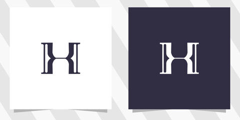 letter h logo design vector