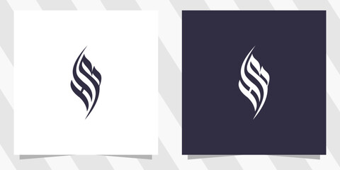 letter hb bh logo design vector