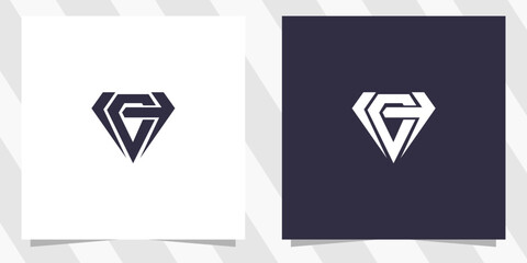 letter hc ch logo design vector