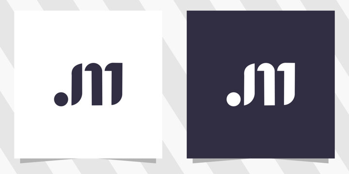 letter jm mj logo design vector
