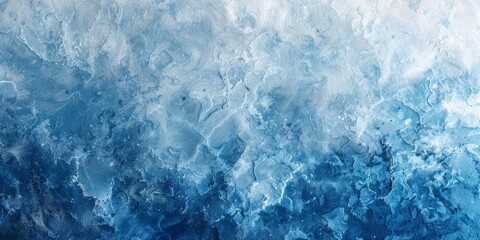 Obraz premium Dynamic abstract blue wave painting with flowing textures.
