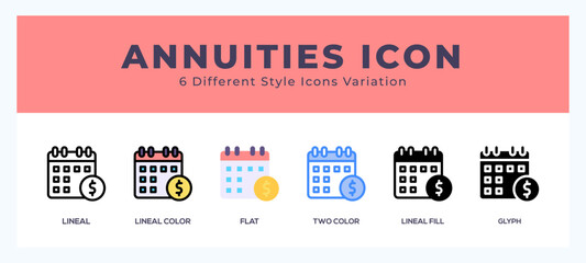 Annuities icon vector illustration. trendy styles