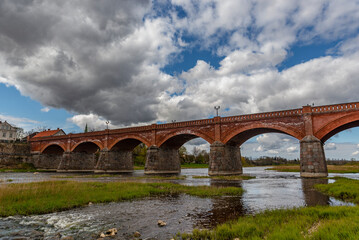 Fototapeta premium bridge in the kuldiga over the river