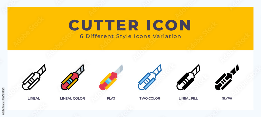 Poster cutter icon for web. mobile apps and ui.