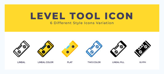 Level tool set of simple icons great for web. app. presentation and more.