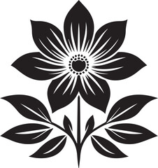 Fototapeta premium Flower plant Vector Silhouette Logo