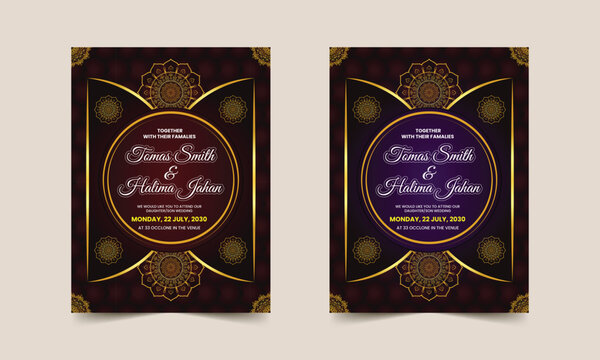 Unique Wedding Invitation Card Design.