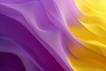 Fototapeta premium Abstract purple and yellow background with wavy lines