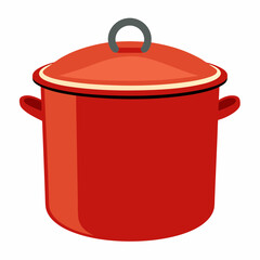         Large pot vector art illustration.
