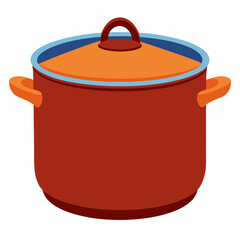         Large pot vector art illustration.
