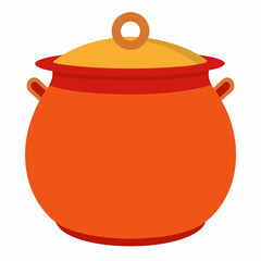         Large pot vector art illustration.
