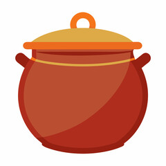        Large pot vector art illustration.
