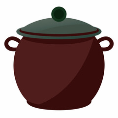         Large pot vector art illustration.
