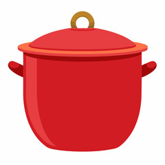         Large pot vector art illustration.
