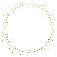 Abstract Golden Frame With Dots
