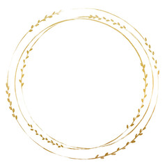 Golden Border With Leaves