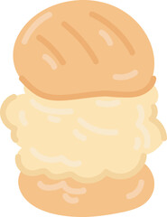 Bun bread illustration